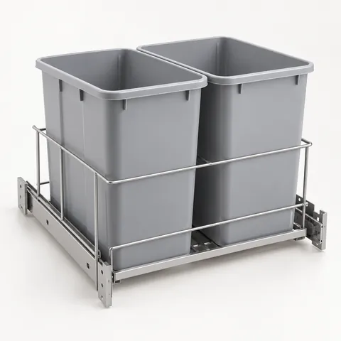 Pull-out cabinet bins